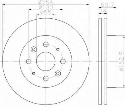 HELLA PAGID 8dd355112781 -  Тормозной диск